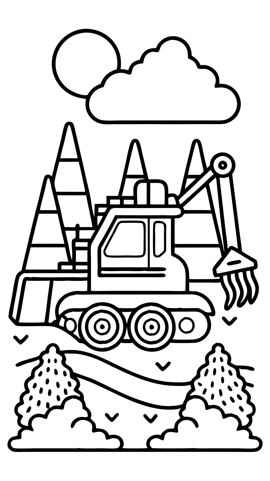 coloring pages bulldozer